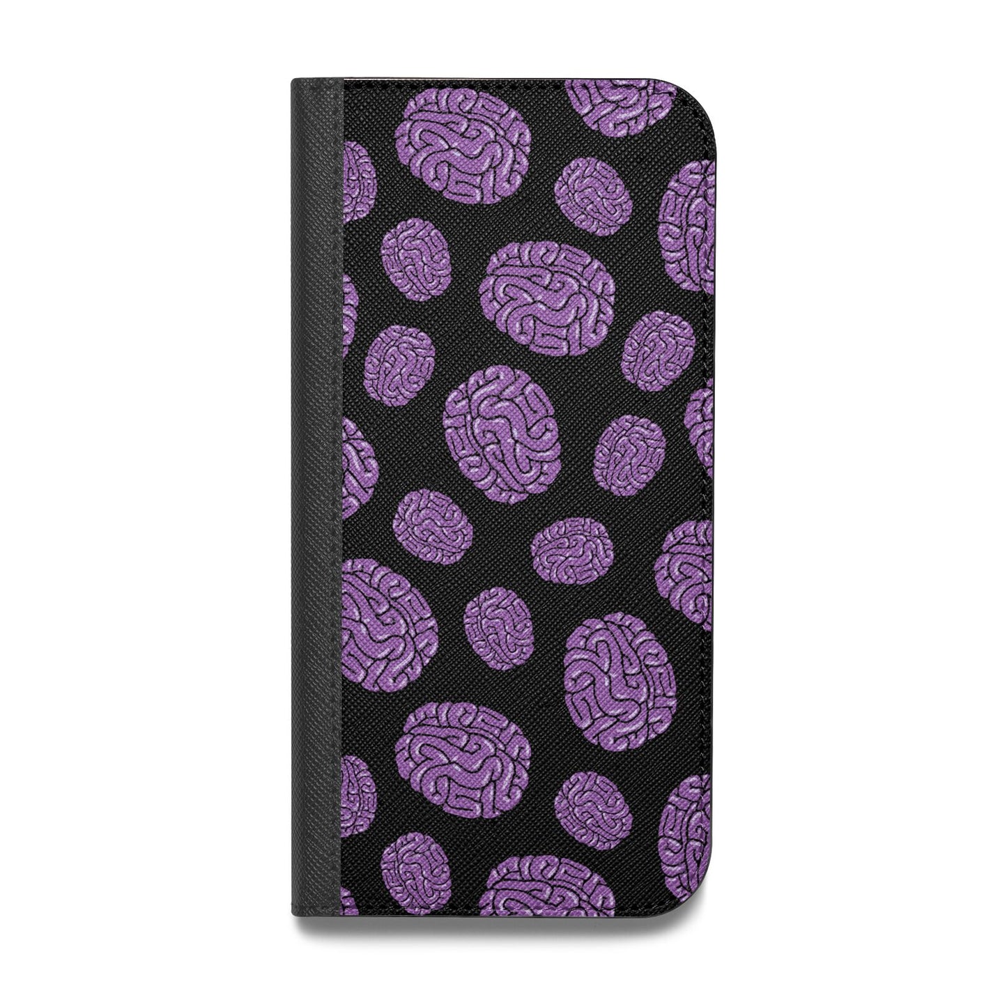 Purple Brains Vegan Leather Flip iPhone Case