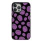 Purple Brains iPhone 13 Pro Max Black Impact Case on Silver phone