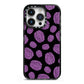 Purple Brains iPhone 14 Pro Black Impact Case on Silver phone