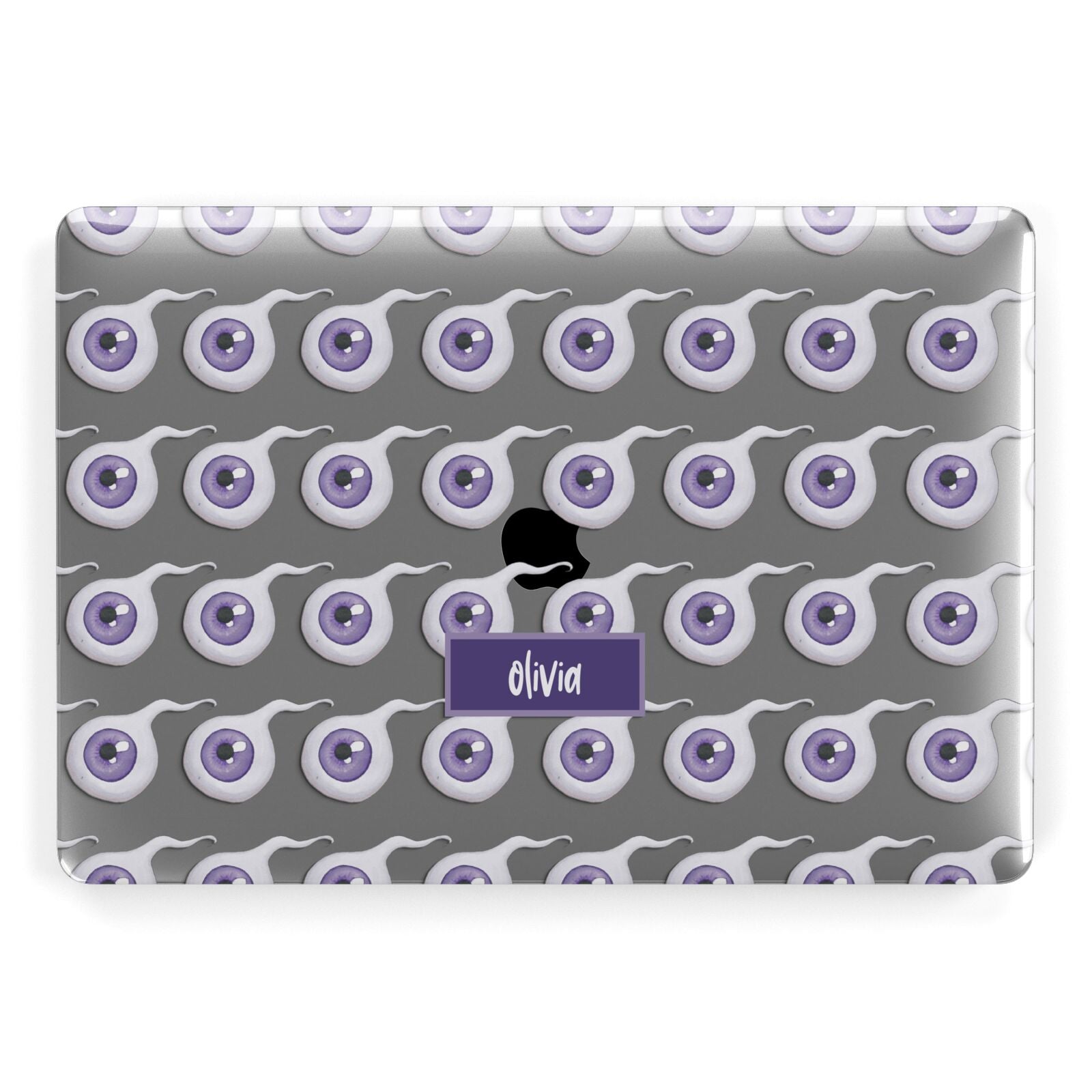 Purple Eyeballs Custom Halloween Apple MacBook Case