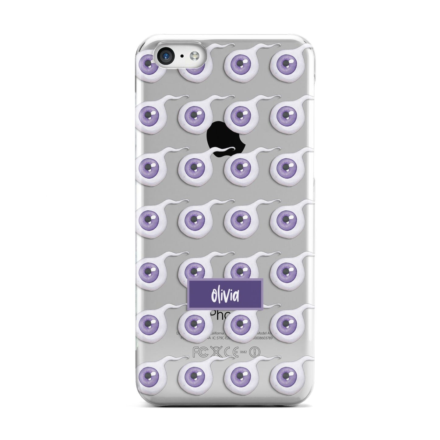 Purple Eyeballs Custom Halloween Apple iPhone 5c Case