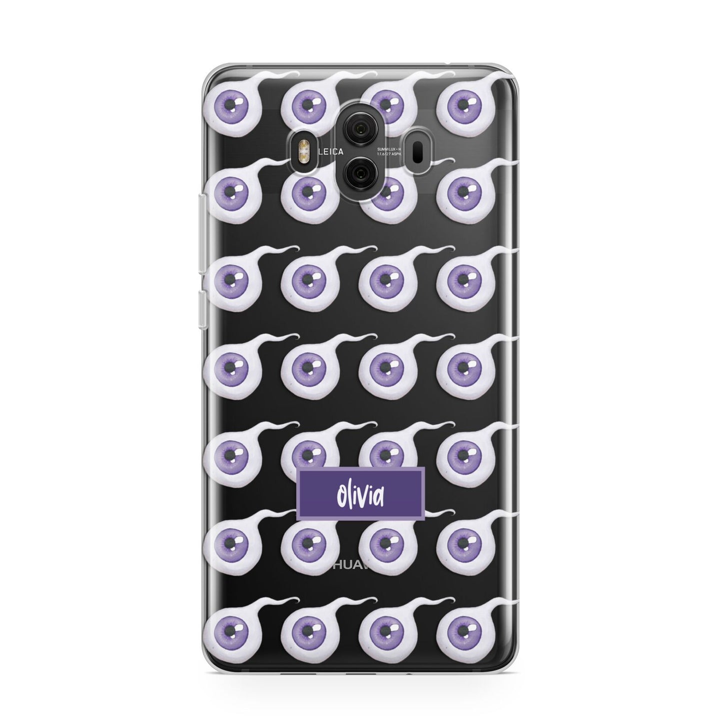 Purple Eyeballs Custom Halloween Huawei Mate 10 Protective Phone Case