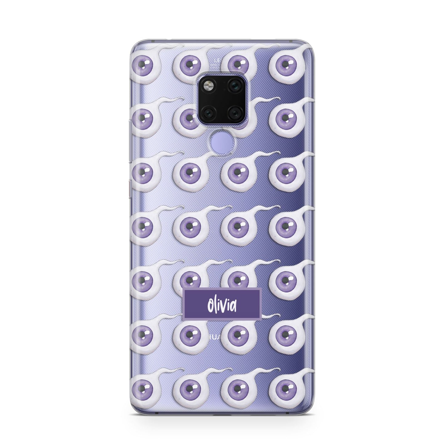 Purple Eyeballs Custom Halloween Huawei Mate 20X Phone Case