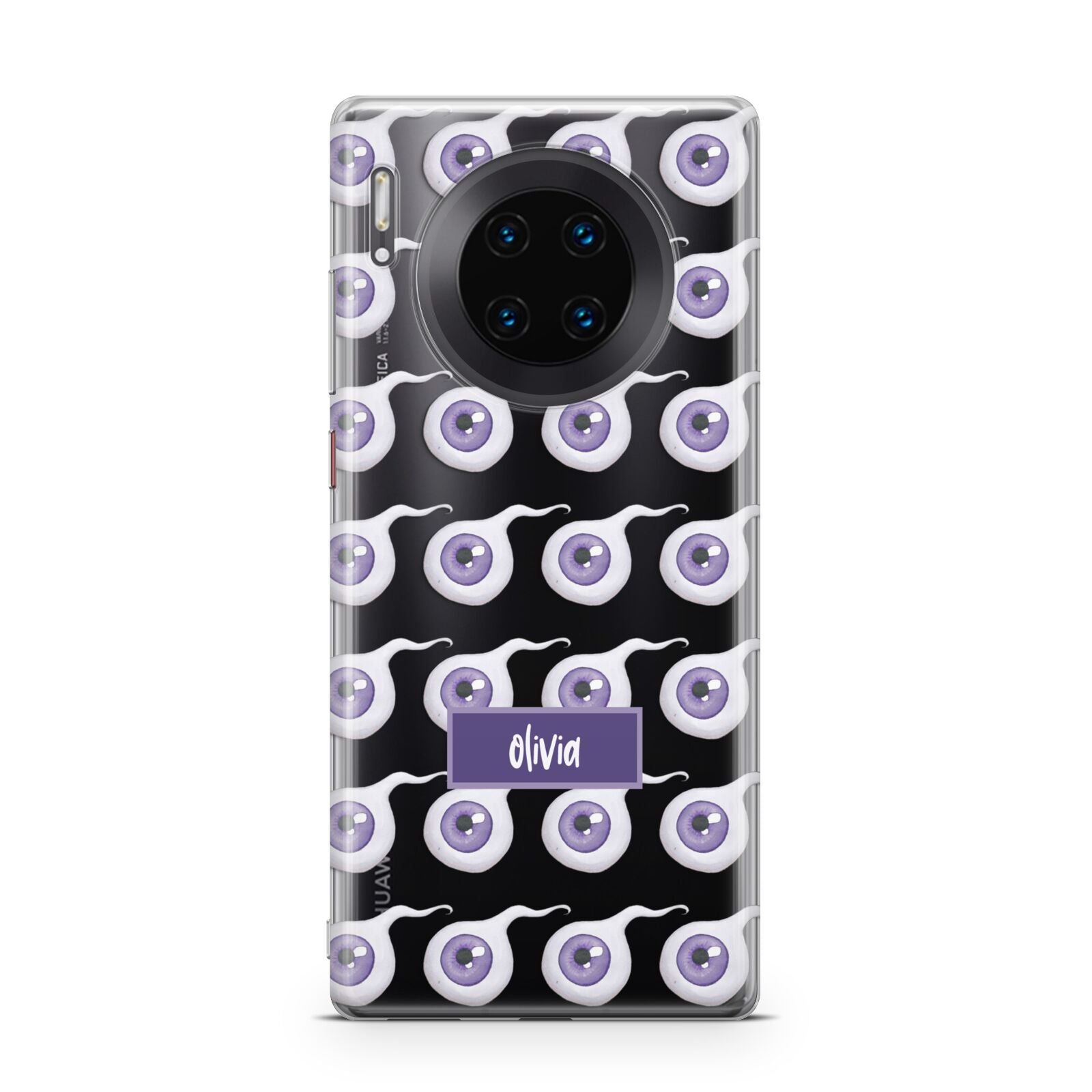 Purple Eyeballs Custom Halloween Huawei Mate 30 Pro Phone Case