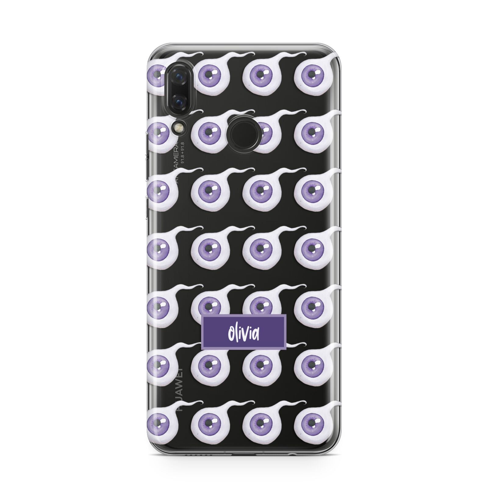 Purple Eyeballs Custom Halloween Huawei Nova 3 Phone Case