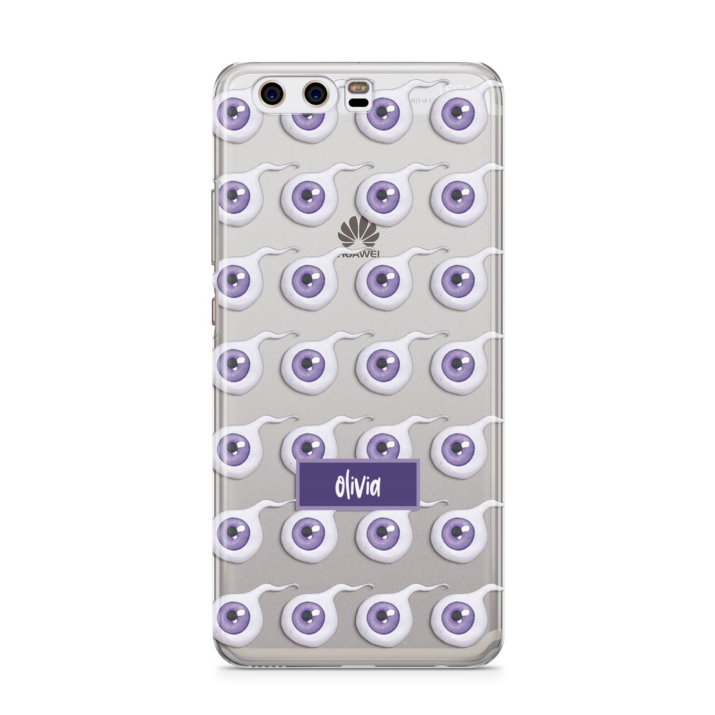 Purple Eyeballs Custom Halloween Huawei P10 Phone Case