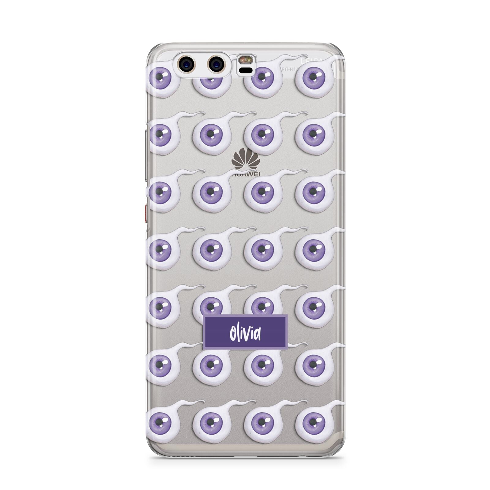 Purple Eyeballs Custom Halloween Huawei P10 Phone Case