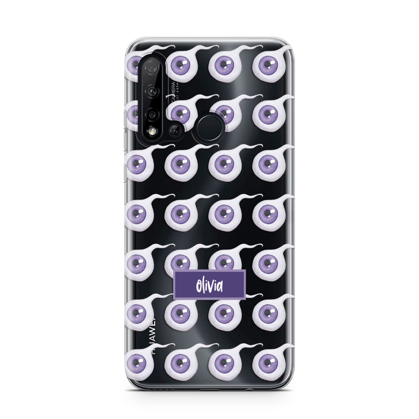 Purple Eyeballs Custom Halloween Huawei P20 Lite 5G Phone Case