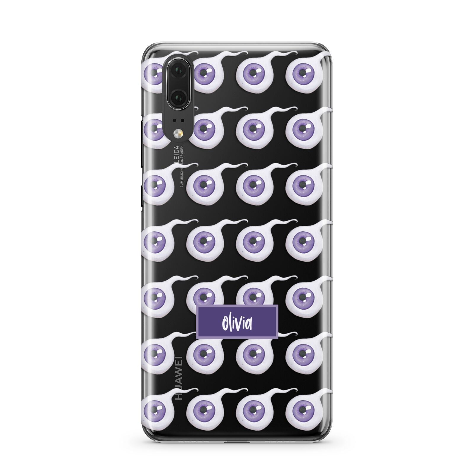 Purple Eyeballs Custom Halloween Huawei P20 Phone Case