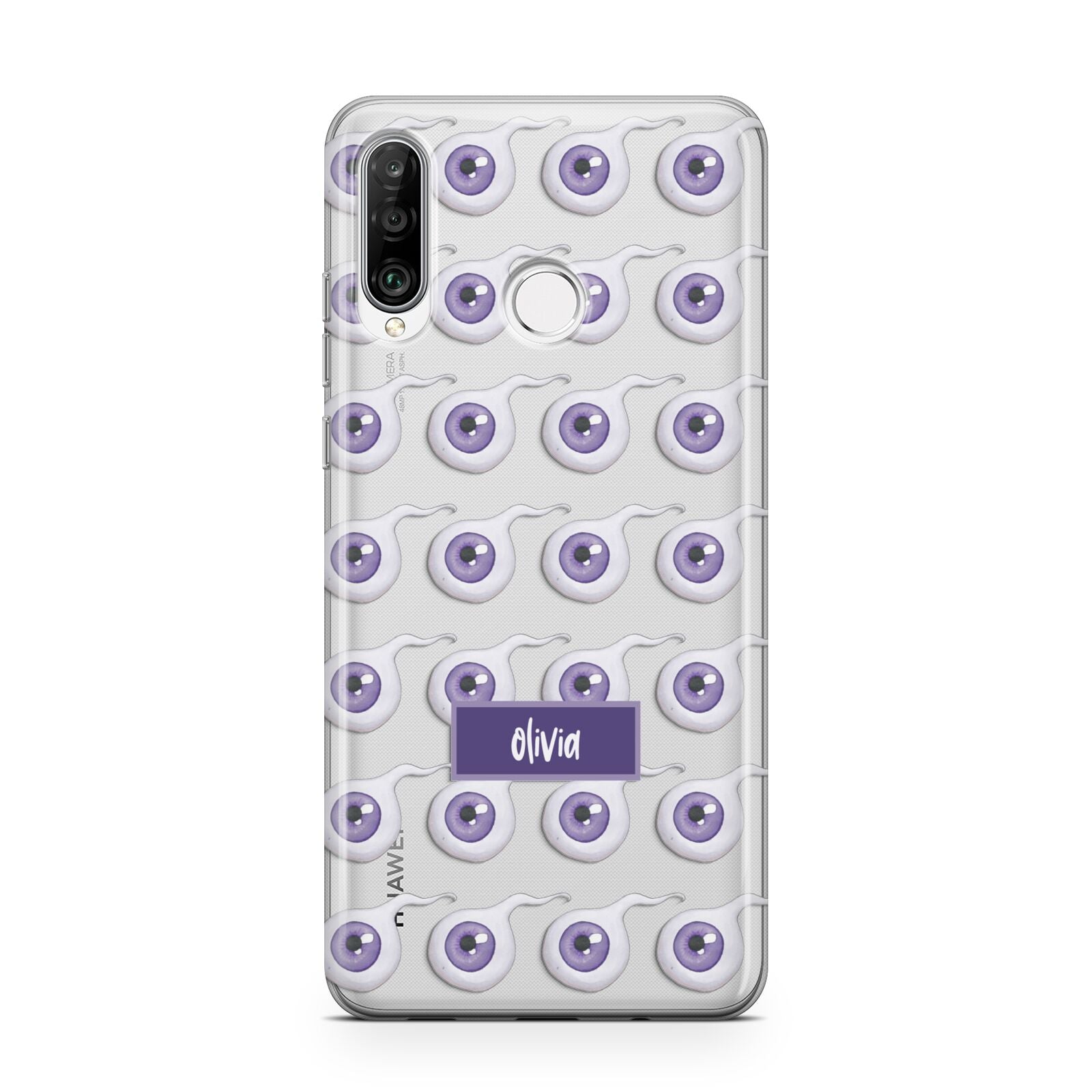 Purple Eyeballs Custom Halloween Huawei P30 Lite Phone Case