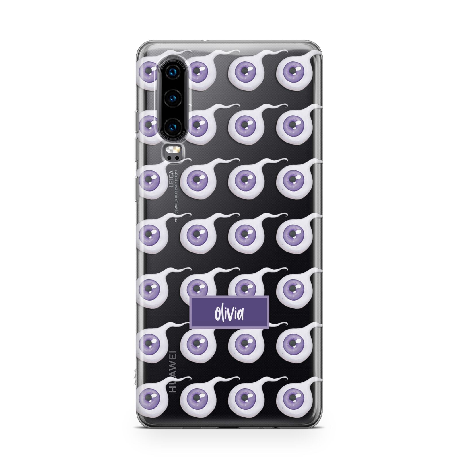 Purple Eyeballs Custom Halloween Huawei P30 Phone Case