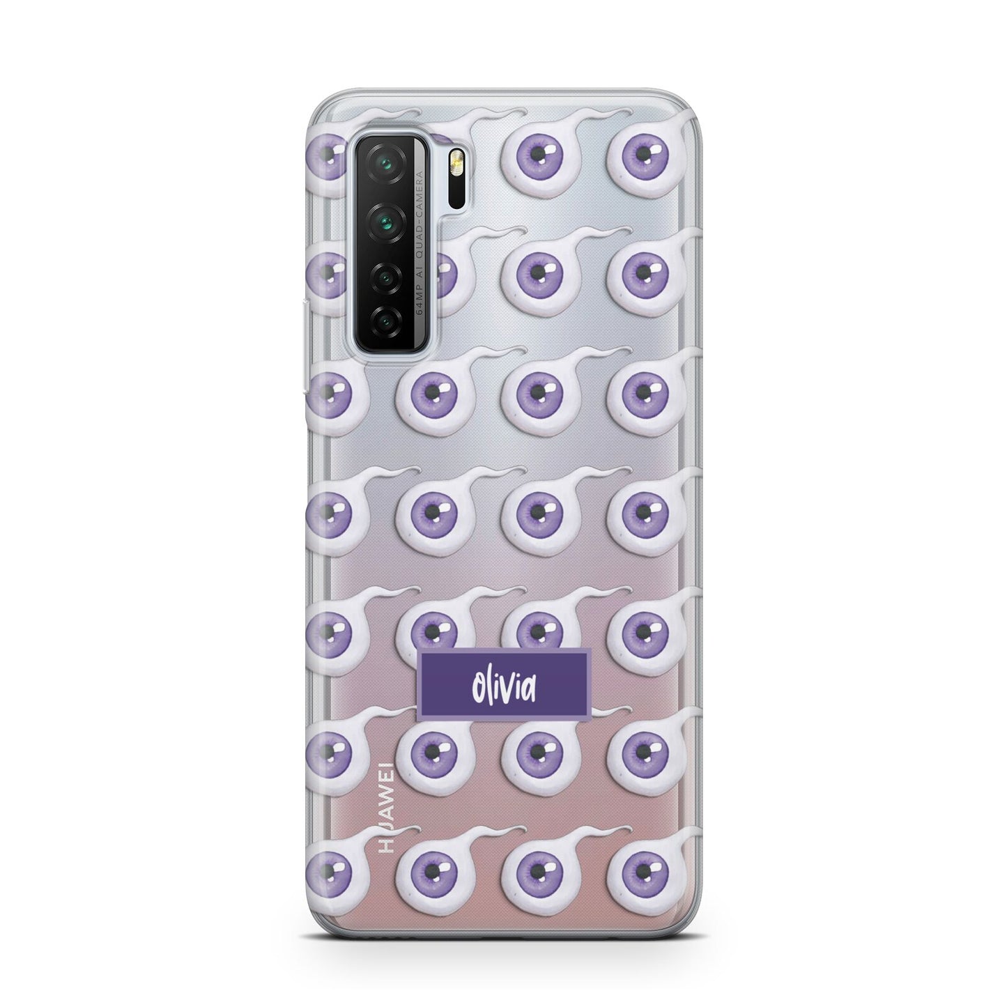 Purple Eyeballs Custom Halloween Huawei P40 Lite 5G Phone Case