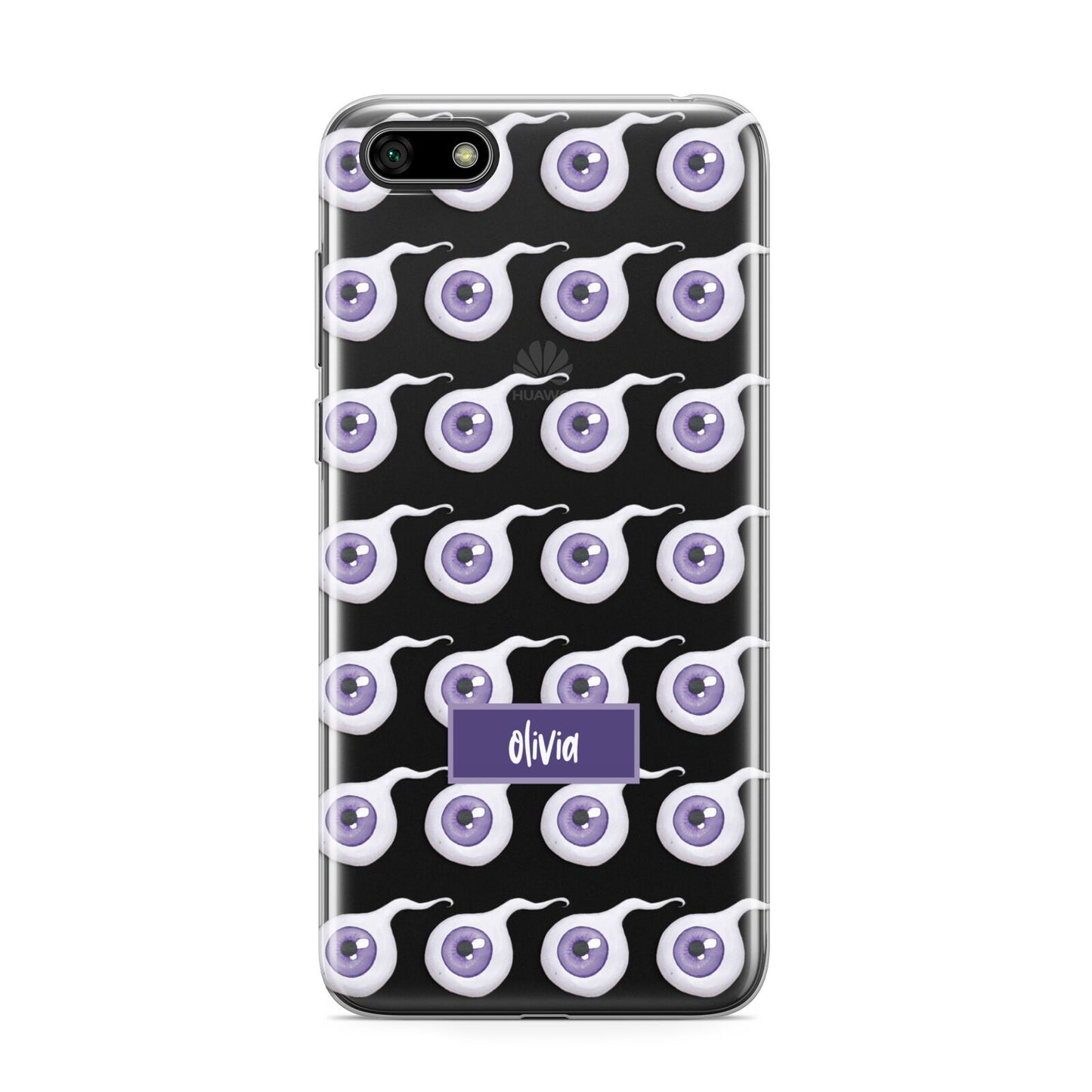 Purple Eyeballs Custom Halloween Huawei Y5 Prime 2018 Phone Case