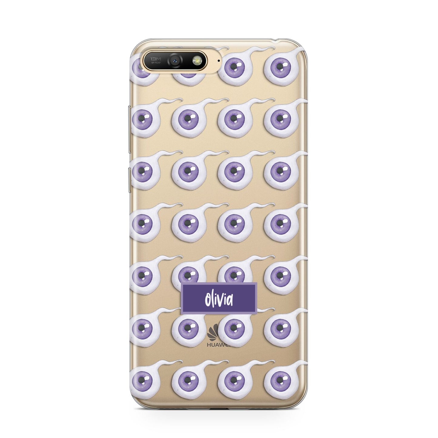 Purple Eyeballs Custom Halloween Huawei Y6 2018