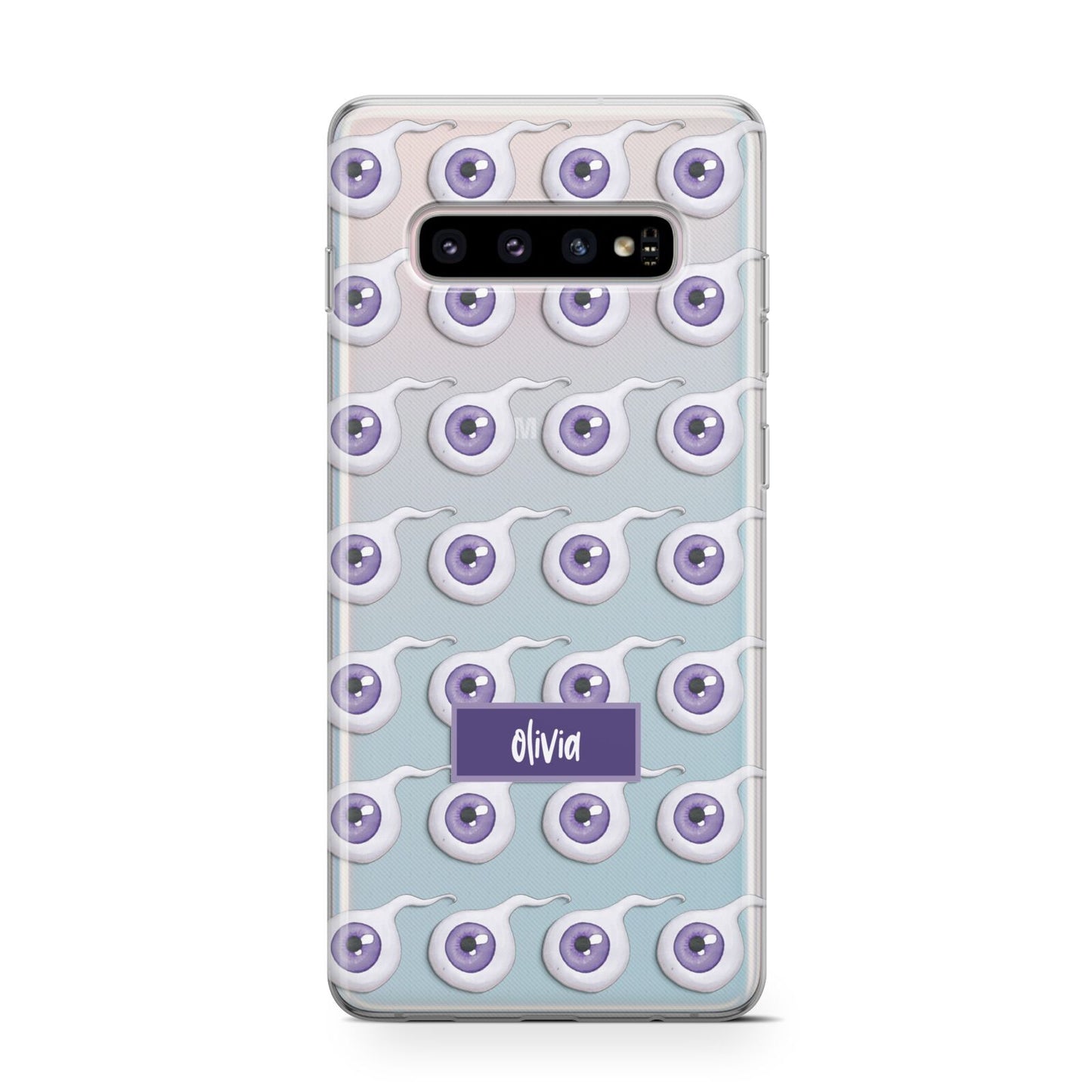 Purple Eyeballs Custom Halloween Protective Samsung Galaxy Case