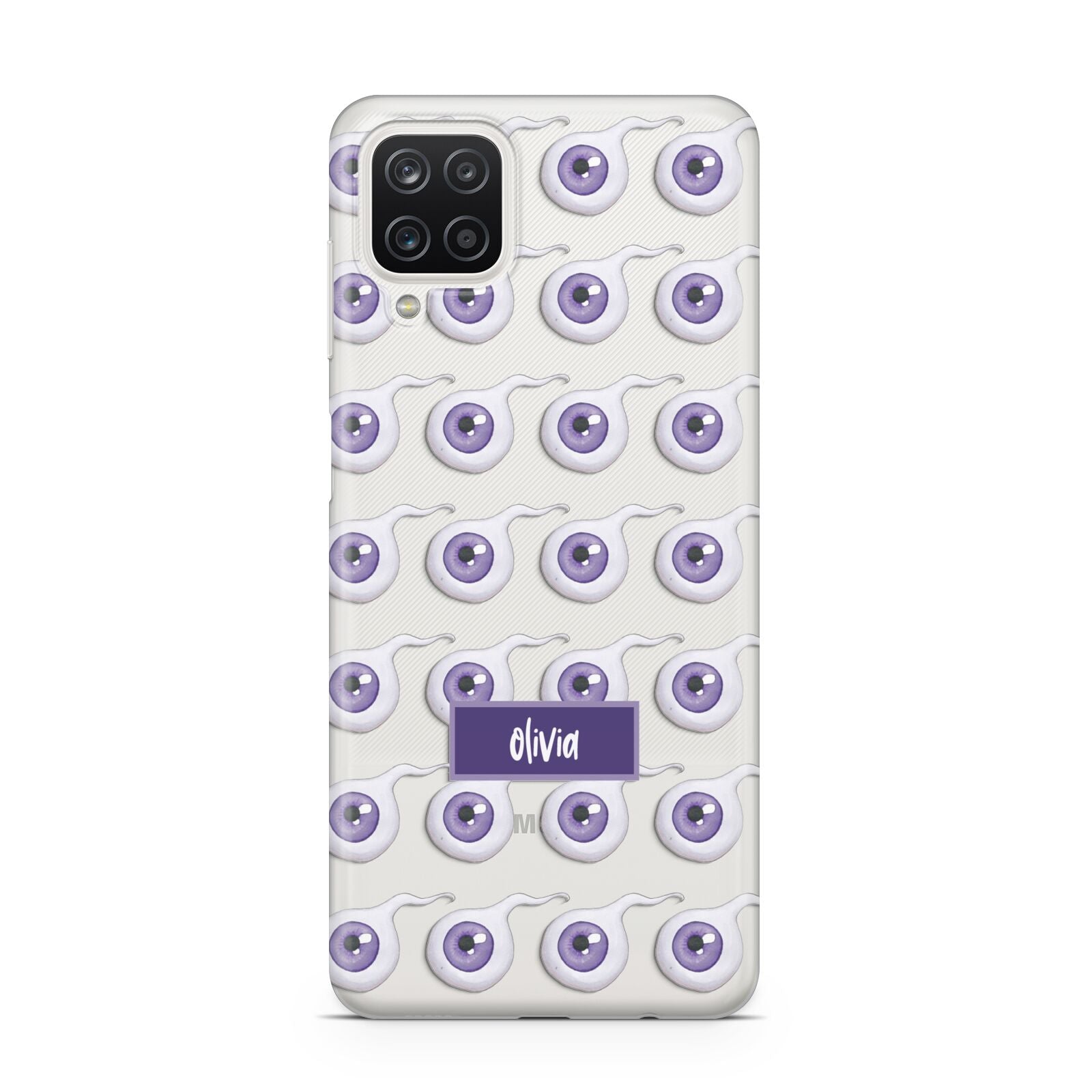 Purple Eyeballs Custom Halloween Samsung A12 Case