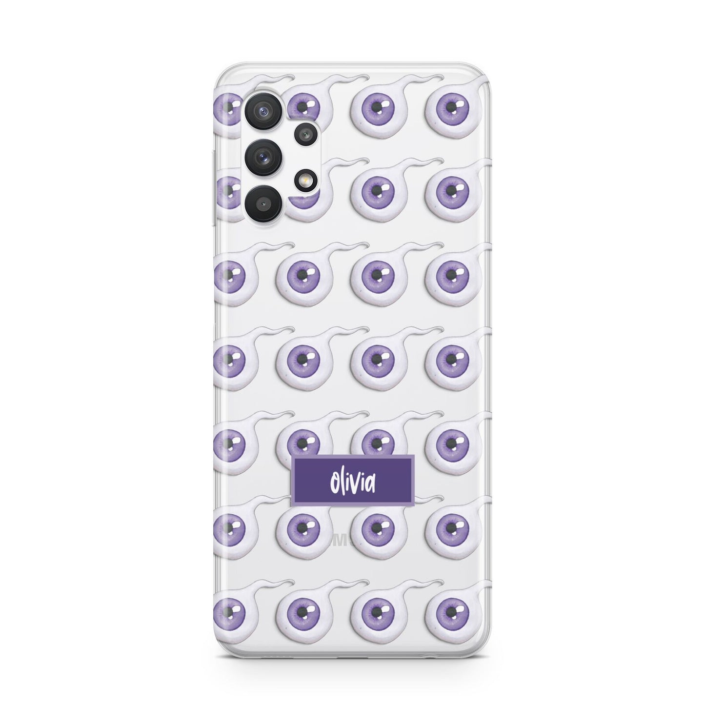 Purple Eyeballs Custom Halloween Samsung A32 5G Case