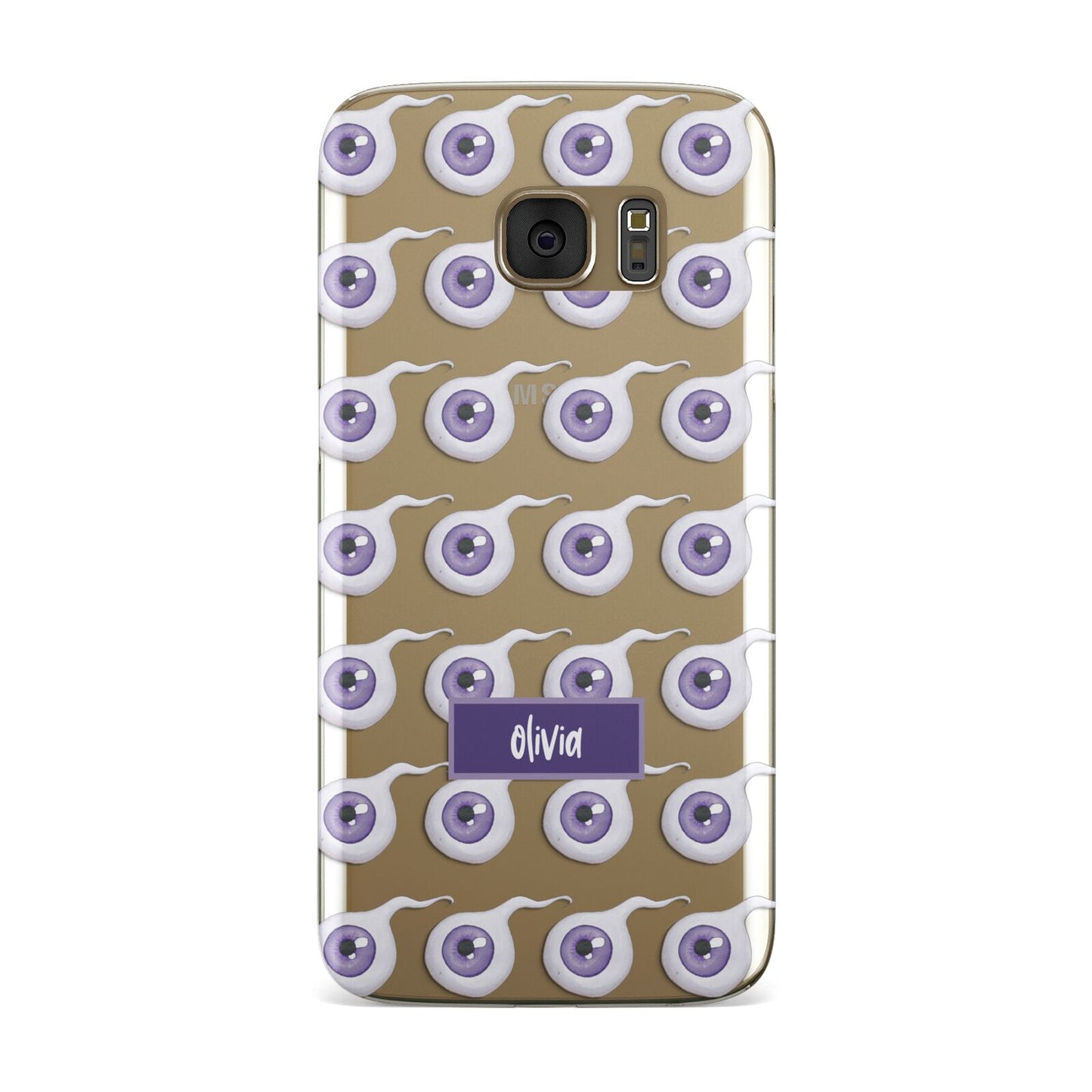 Purple Eyeballs Custom Halloween Samsung Galaxy Case