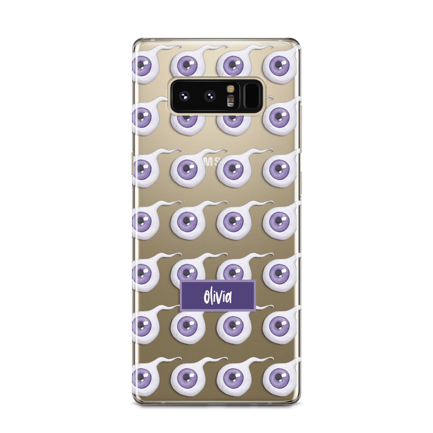 Purple Eyeballs Custom Halloween Samsung Galaxy Note 8 Case