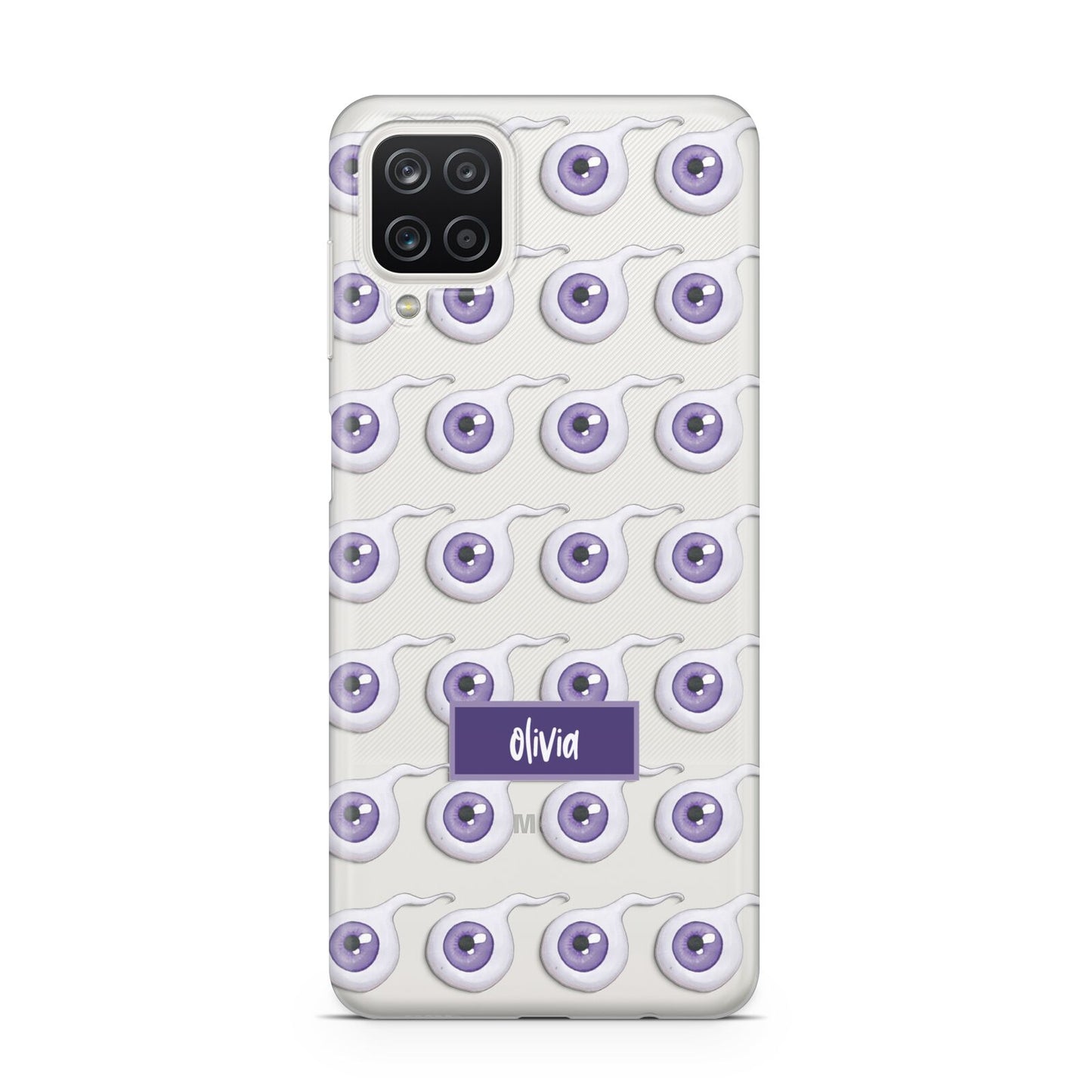 Purple Eyeballs Custom Halloween Samsung M12 Case