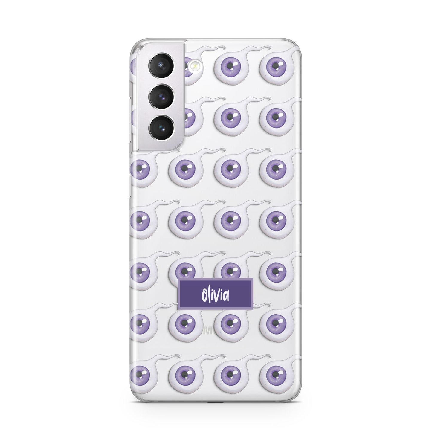 Purple Eyeballs Custom Halloween Samsung S21 Case