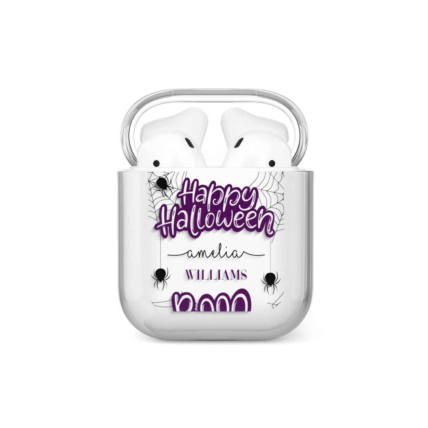 Purple Halloween Catchphrases AirPods Case