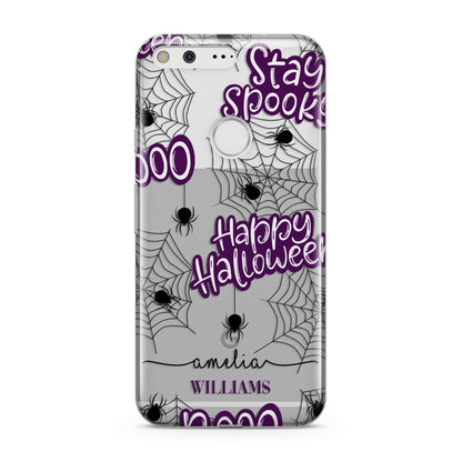 Purple Halloween Catchphrases Google Pixel Case