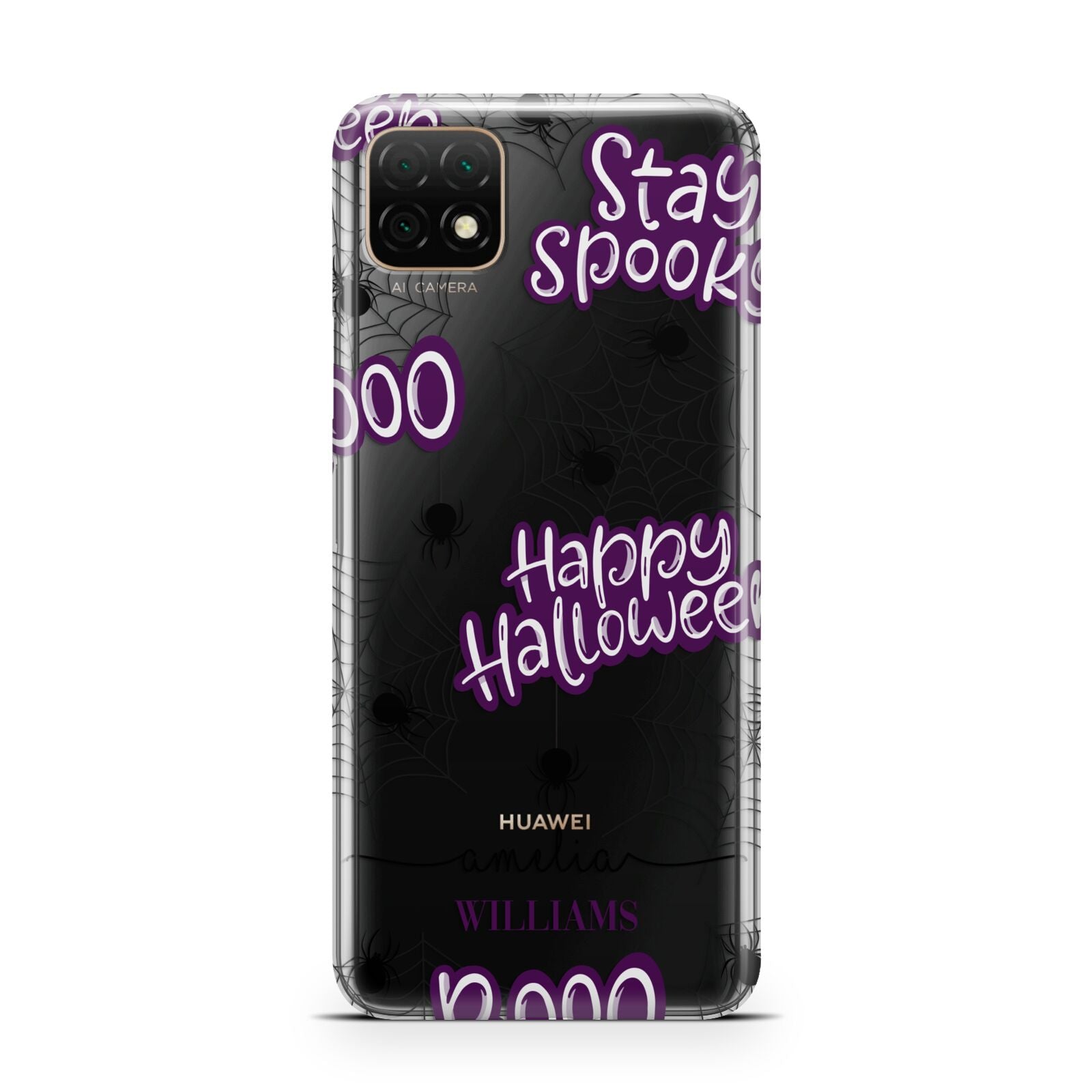 Purple Halloween Catchphrases Huawei Enjoy 20 Phone Case