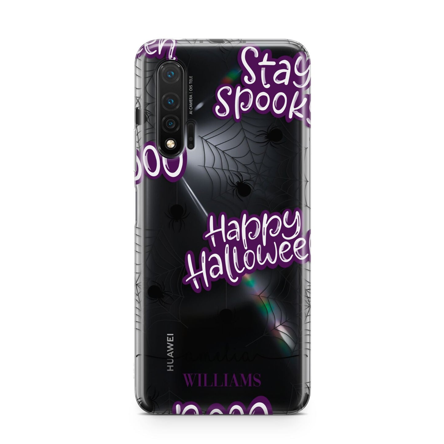 Purple Halloween Catchphrases Huawei Nova 6 Phone Case