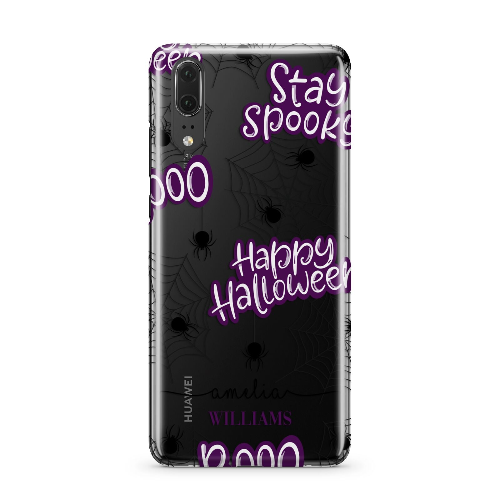 Purple Halloween Catchphrases Huawei P20 Phone Case