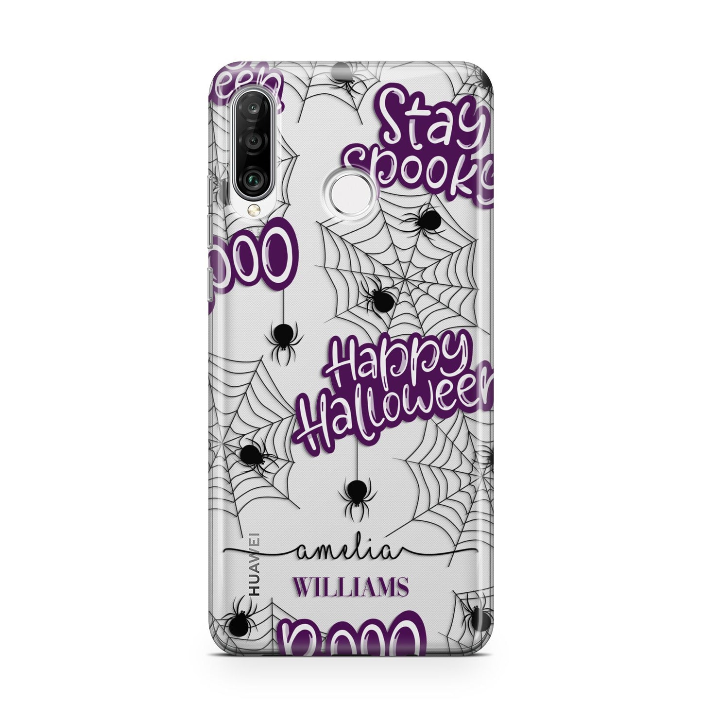 Purple Halloween Catchphrases Huawei P30 Lite Phone Case