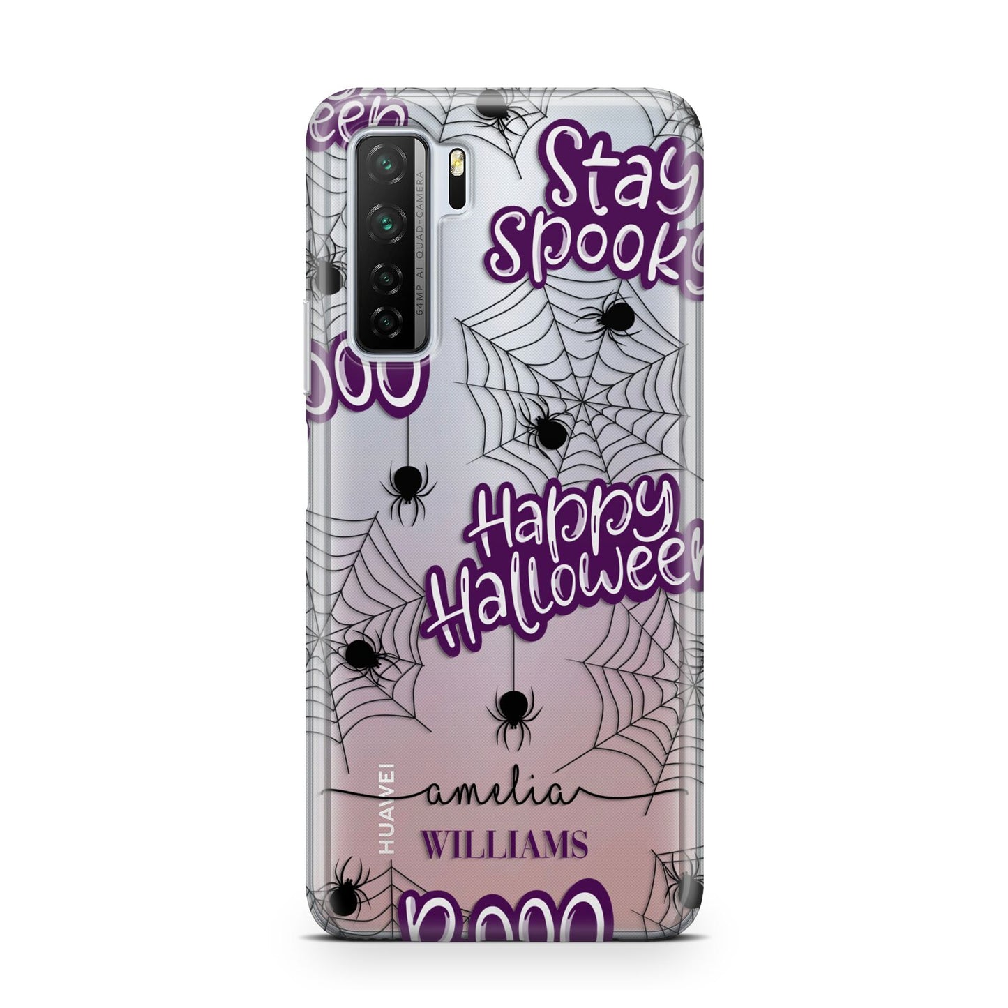 Purple Halloween Catchphrases Huawei P40 Lite 5G Phone Case