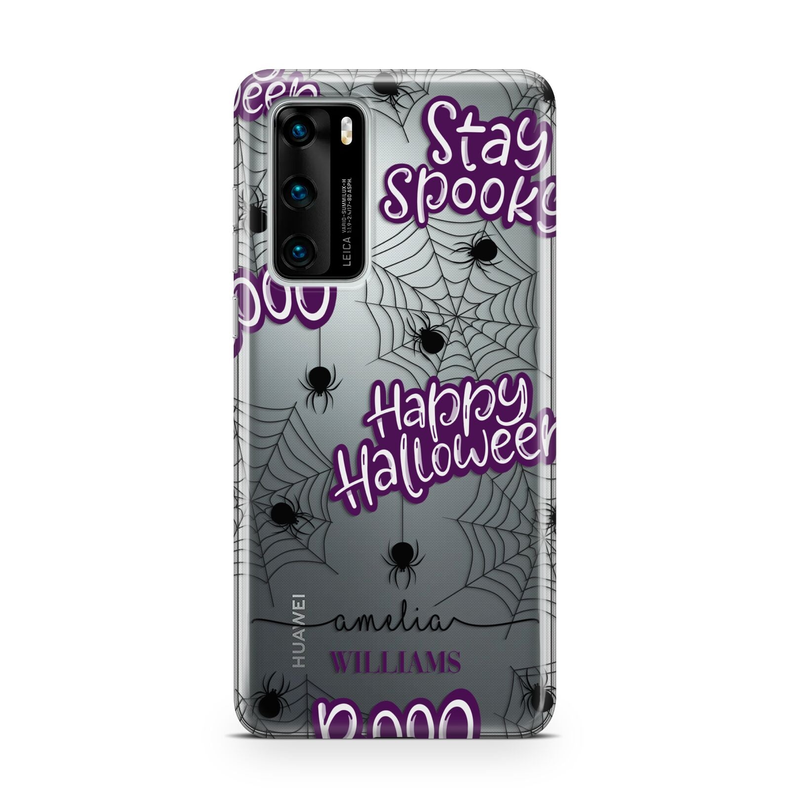 Purple Halloween Catchphrases Huawei P40 Phone Case