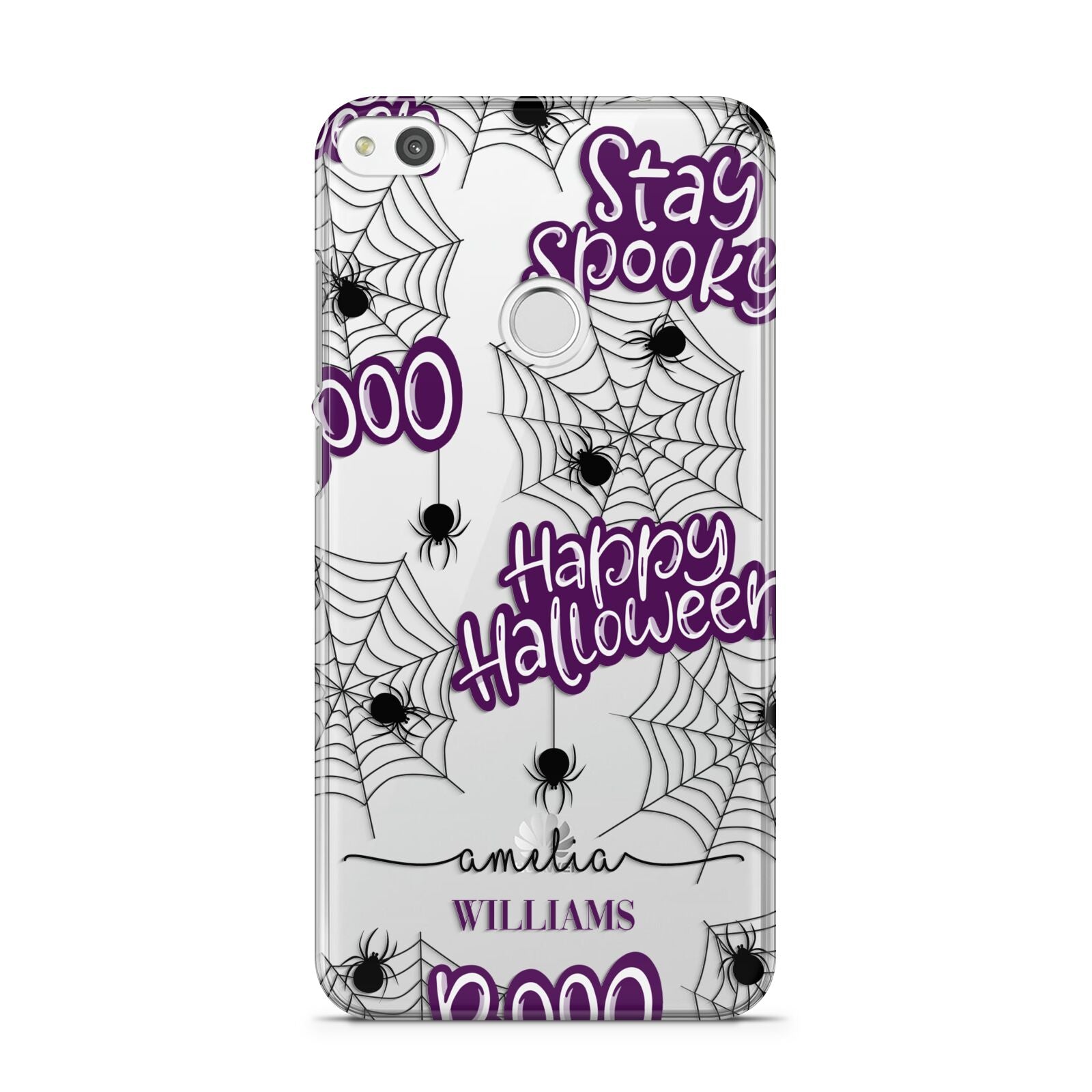 Purple Halloween Catchphrases Huawei P8 Lite Case