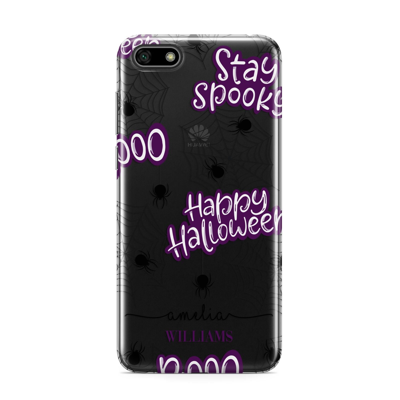 Purple Halloween Catchphrases Huawei Y5 Prime 2018 Phone Case