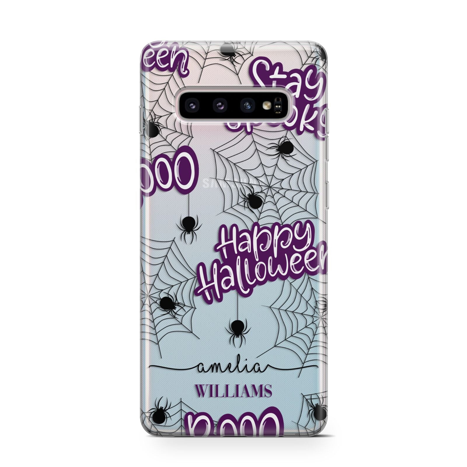 Purple Halloween Catchphrases Protective Samsung Galaxy Case