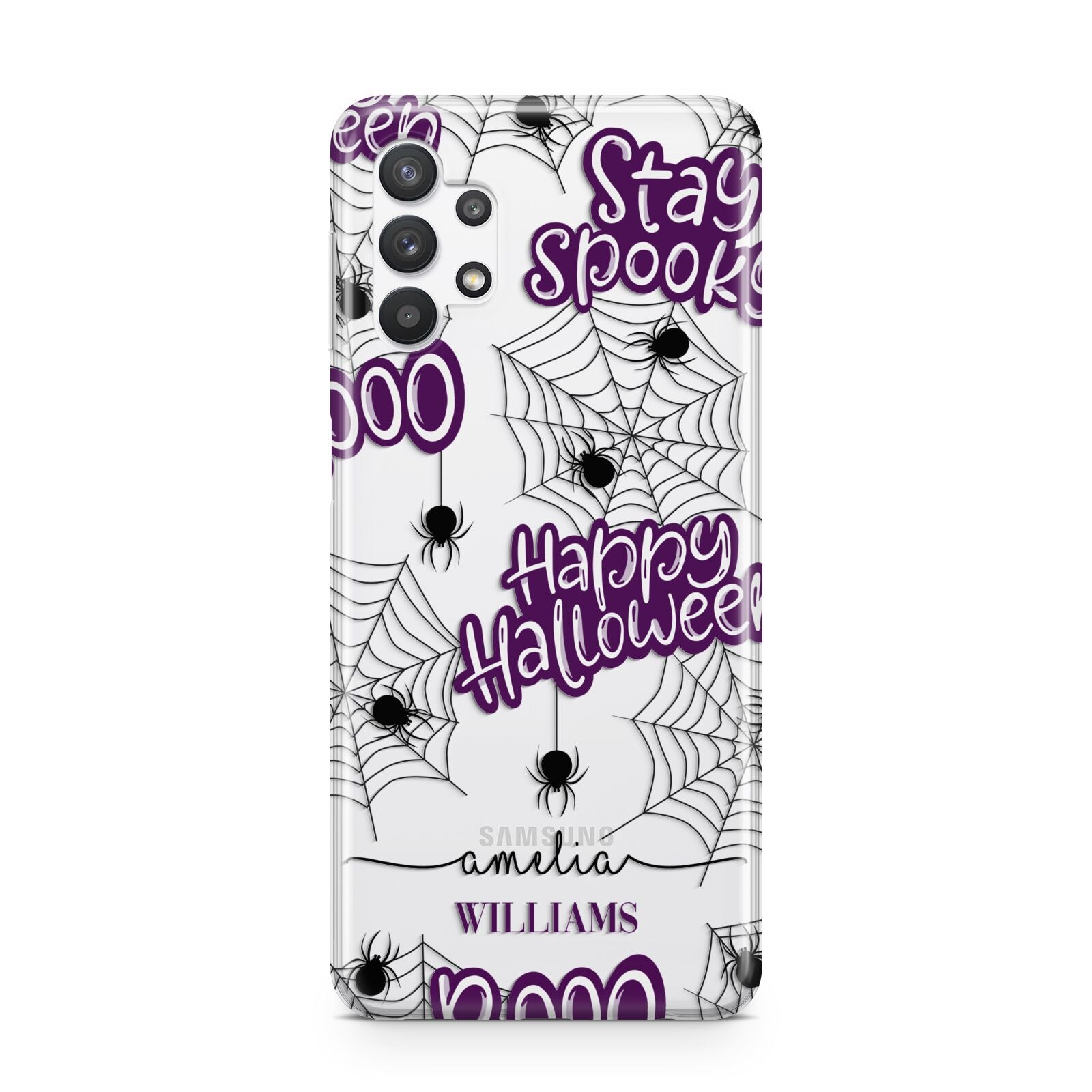 Purple Halloween Catchphrases Samsung A32 5G Case