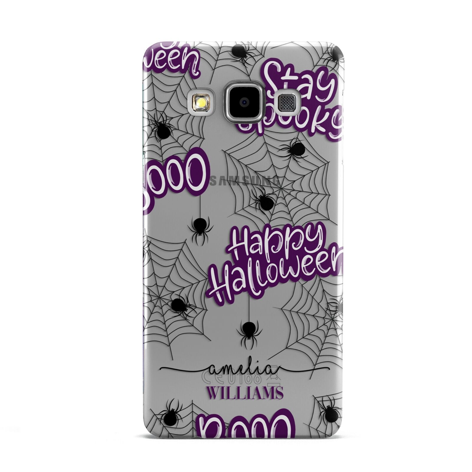 Purple Halloween Catchphrases Samsung Galaxy A5 Case