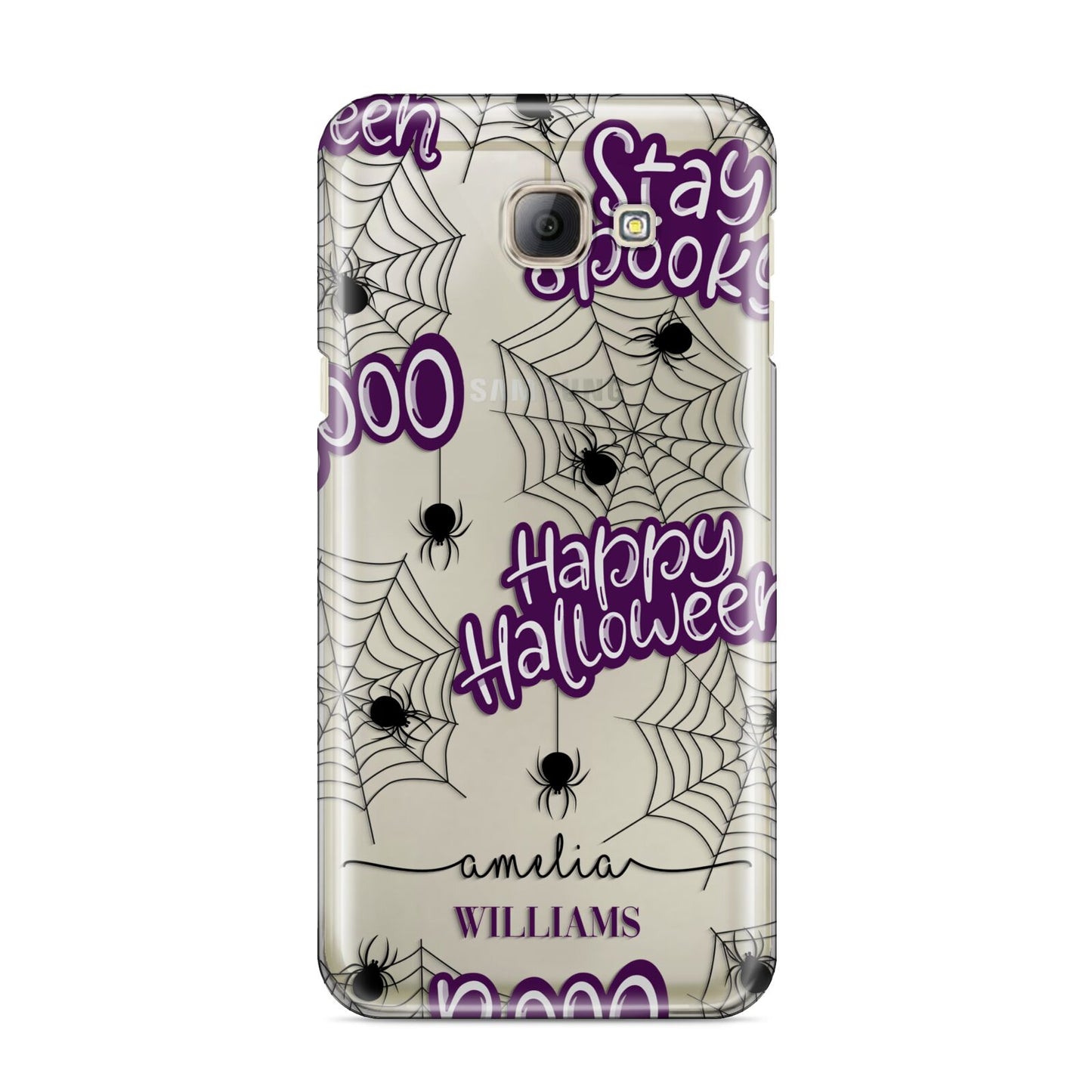 Purple Halloween Catchphrases Samsung Galaxy A8 2016 Case