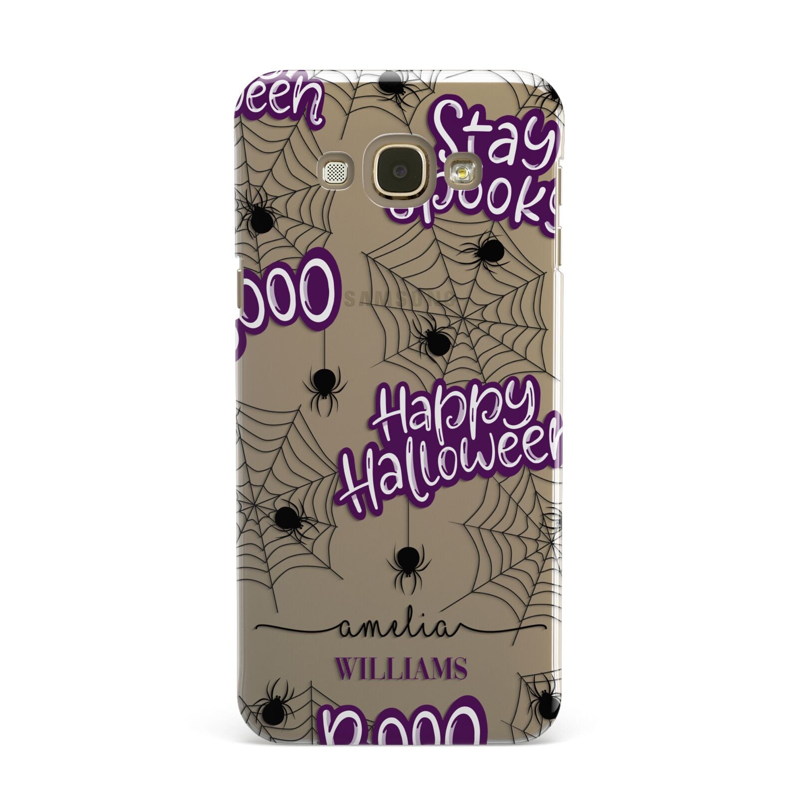 Purple Halloween Catchphrases Samsung Galaxy A8 Case