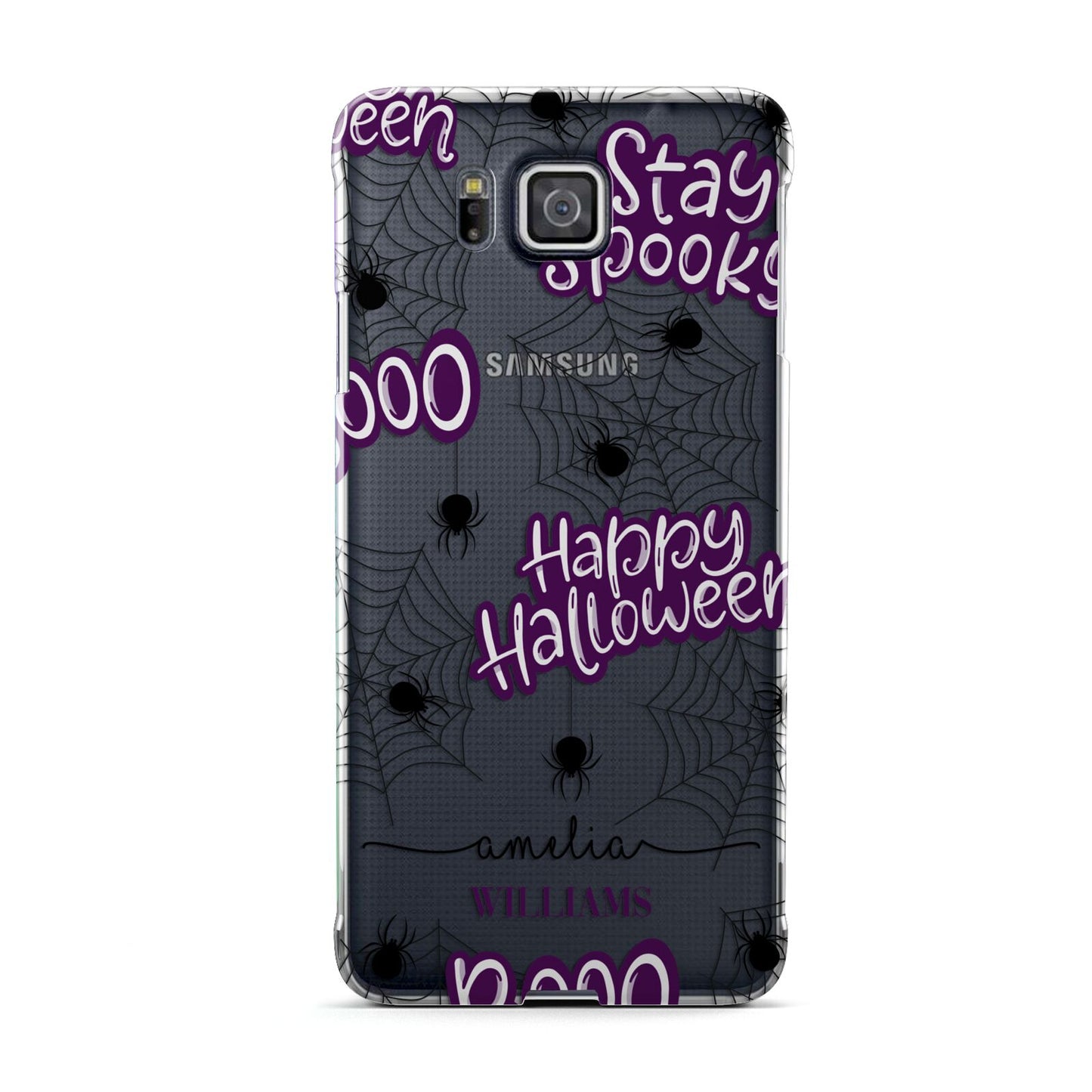 Purple Halloween Catchphrases Samsung Galaxy Alpha Case