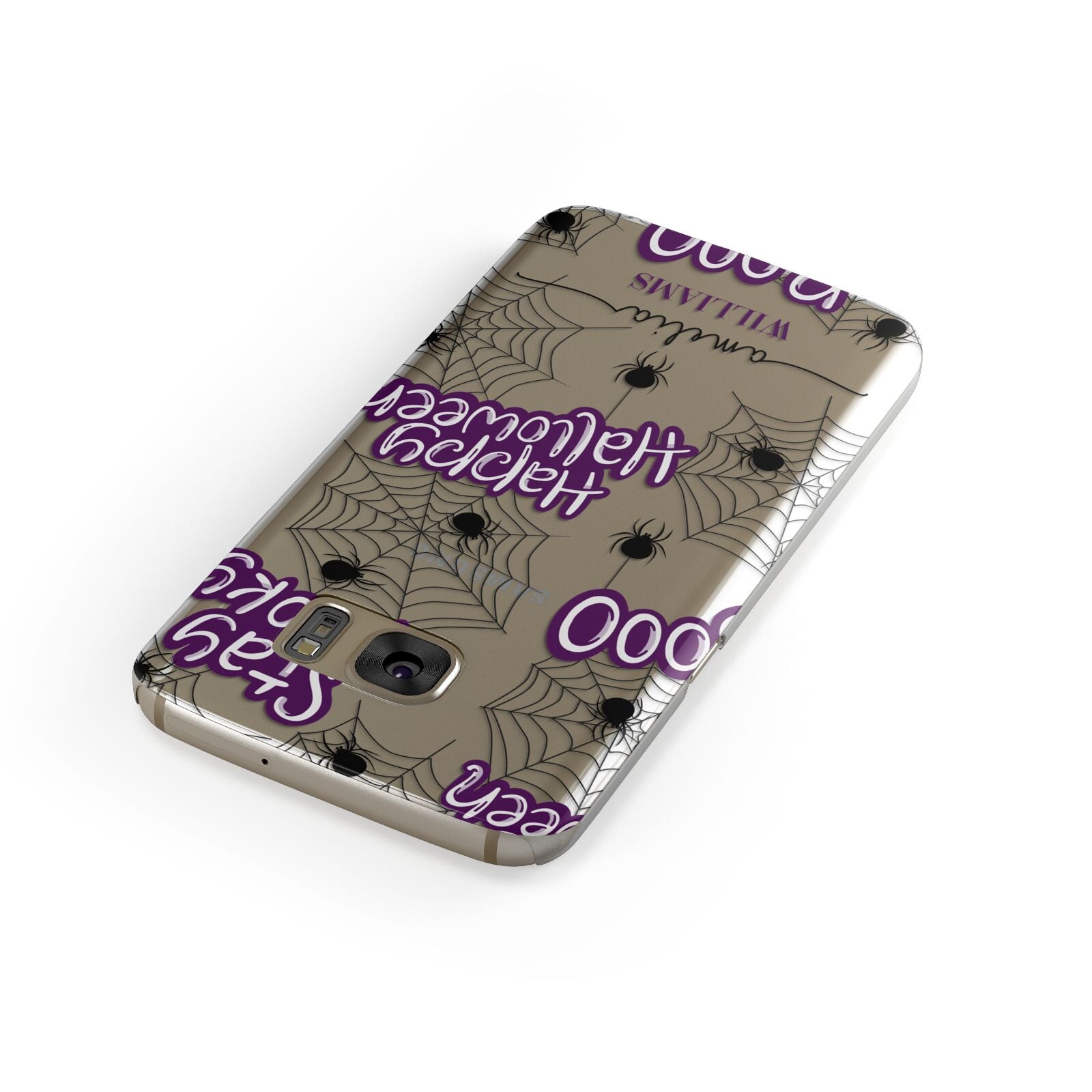 Purple Halloween Catchphrases Samsung Galaxy Case Front Close Up