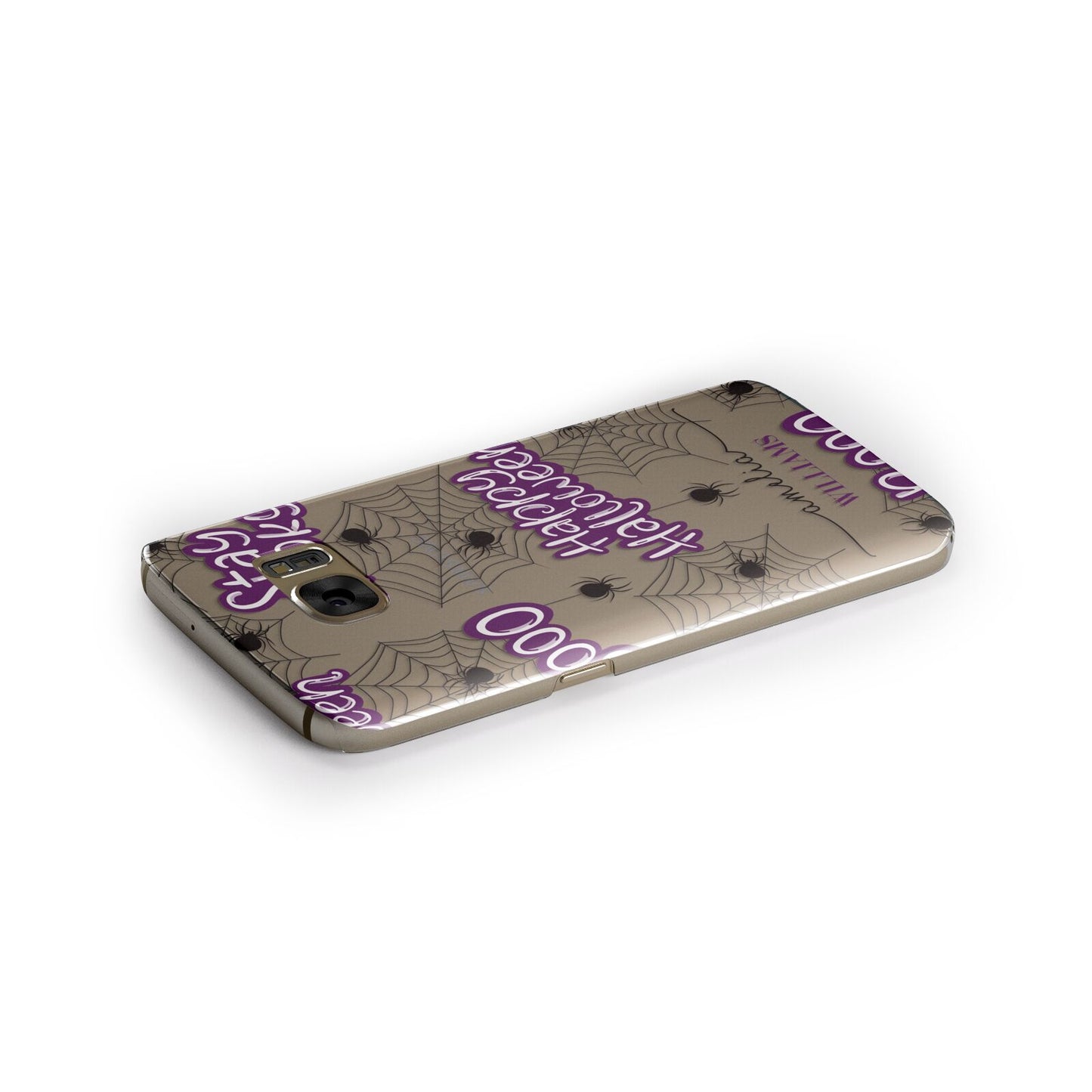 Purple Halloween Catchphrases Samsung Galaxy Case Side Close Up