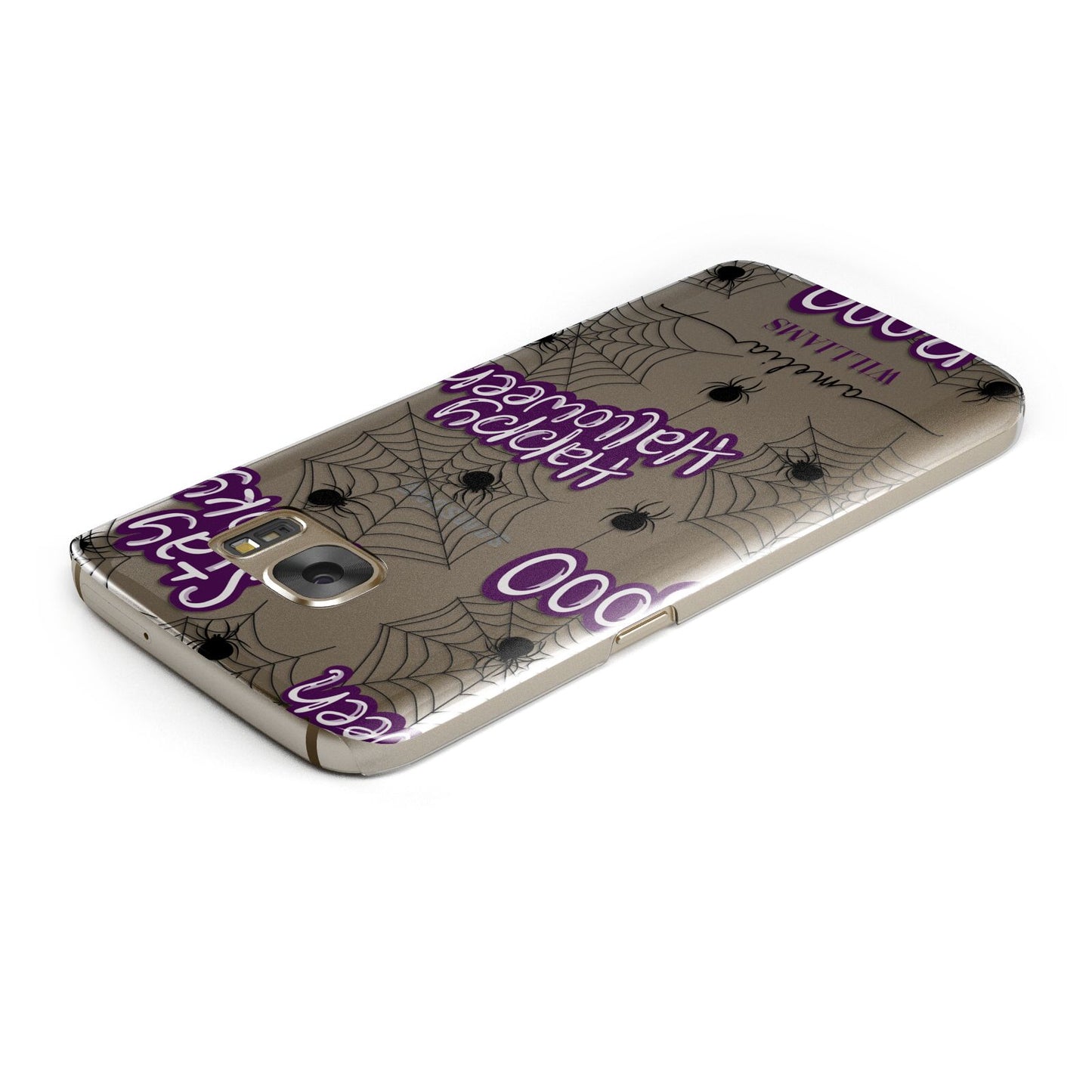 Purple Halloween Catchphrases Samsung Galaxy Case Top Cutout