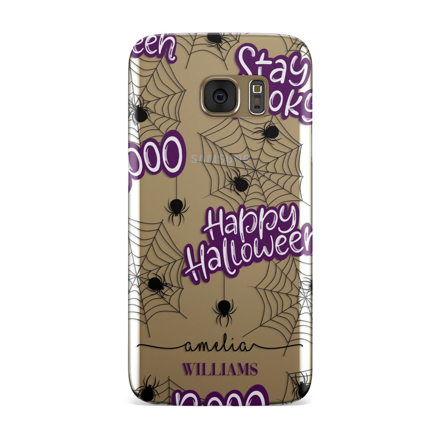 Purple Halloween Catchphrases Samsung Galaxy Case