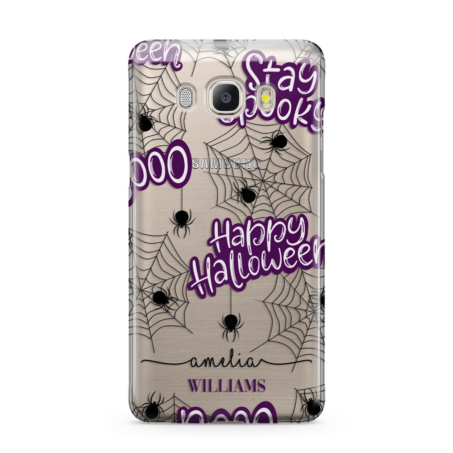 Purple Halloween Catchphrases Samsung Galaxy J5 2016 Case