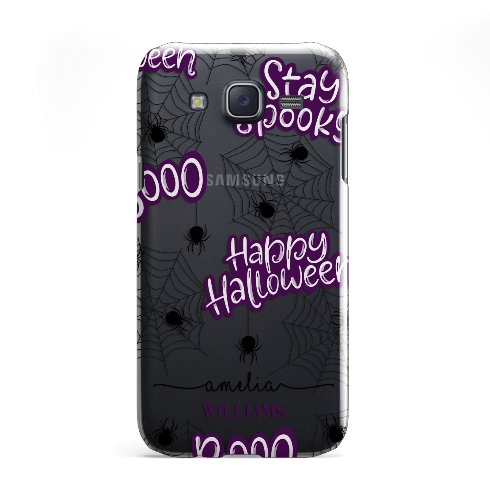 Purple Halloween Catchphrases Samsung Galaxy J5 Case