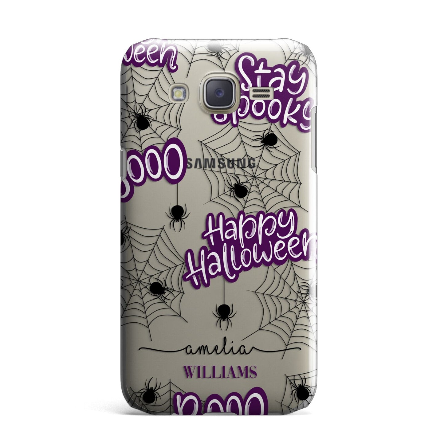 Purple Halloween Catchphrases Samsung Galaxy J7 Case