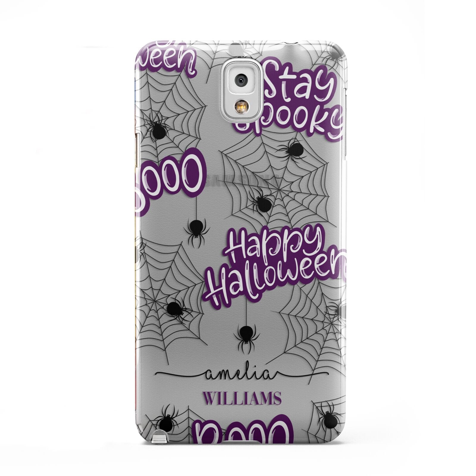 Purple Halloween Catchphrases Samsung Galaxy Note 3 Case