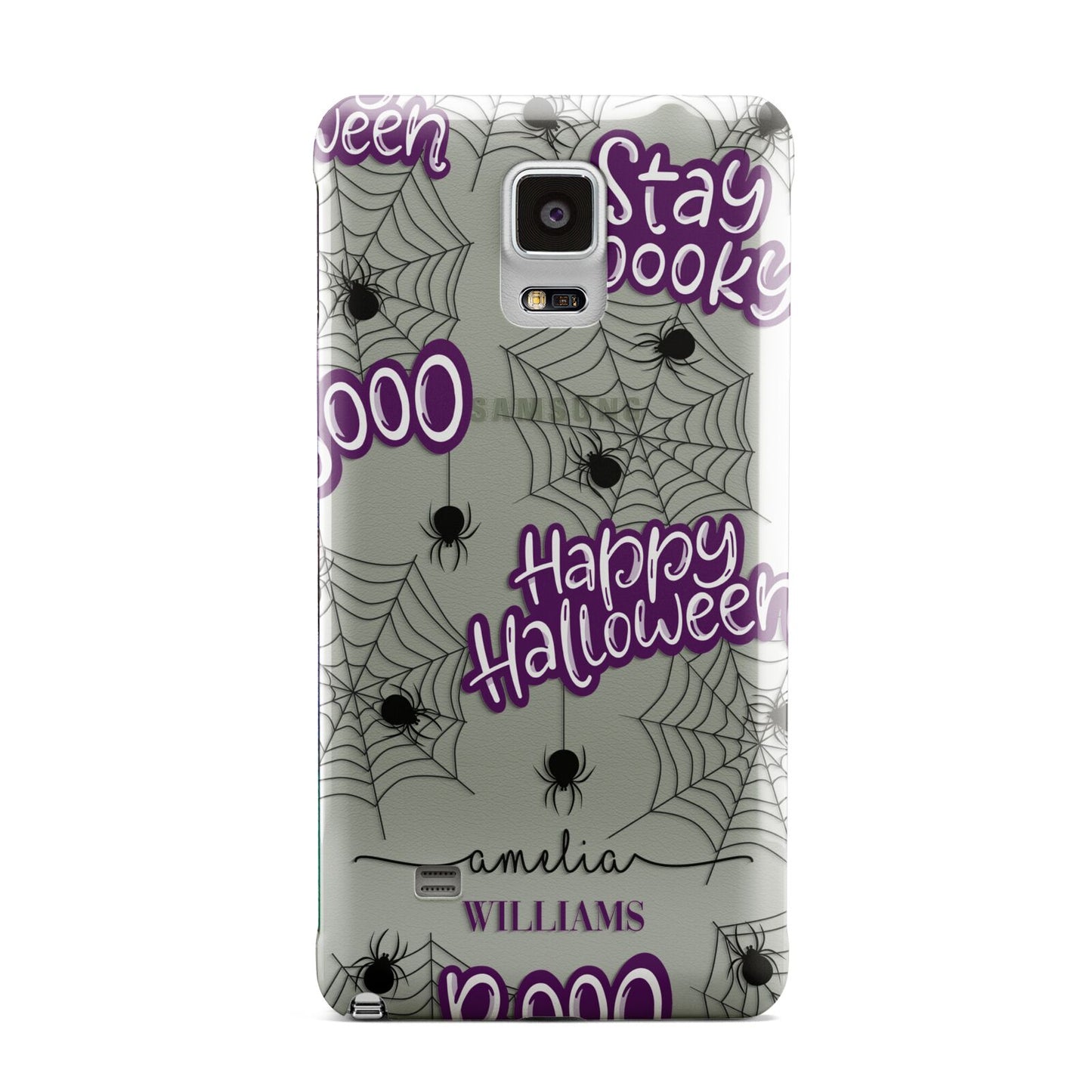 Purple Halloween Catchphrases Samsung Galaxy Note 4 Case